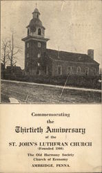 St. John's Lutheran Church Ambridge, PA Postcard Postcard Postcard