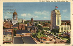 State Capitol and City Hall Postcard