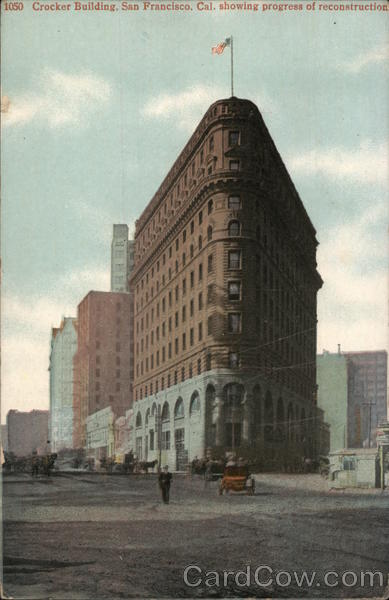 Crocker Building, Showing Progress of Reconstruction San Francisco California