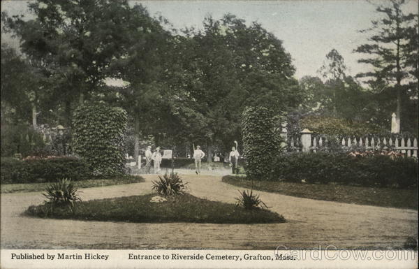 Entrance to Riverside Cemetery Grafton Massachusetts