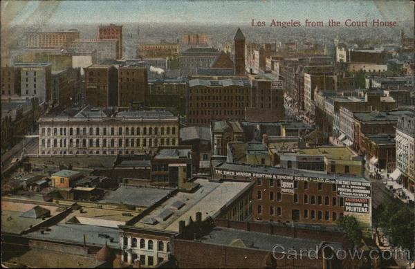 Bird's Eye View From the Court House Los Angeles California