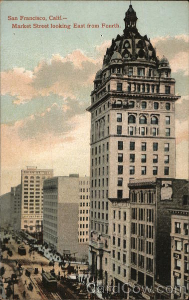 Market Street Looking East from Fourth San Francisco California