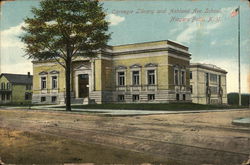 Carnegie Library and Ashland Ave. School Niagara Falls, NY Postcard Postcard Postcard