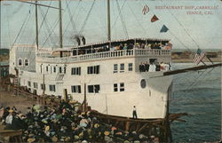Restaurant Ship, Cabrillo Postcard