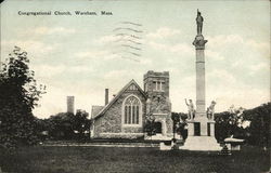 Congregational Church Wareham, MA Postcard Postcard Postcard