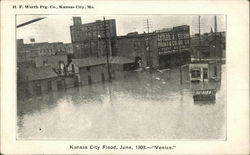 Kansas City Flood, June, 1908 - "Venice" Kansas City Flood, June, 1908 - "Venice"