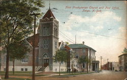 First Presbyterian Church and Post Office Postcard