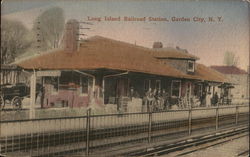 Long Island Railroad Station Postcard