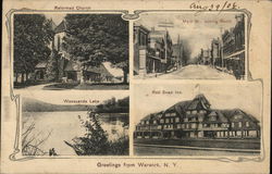 Greetings from Warwick New York Postcard Postcard Postcard