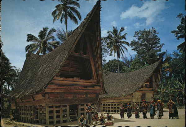 Tomok Village - Batak Traditional House, Samosir Island, Lake Toba Sumatra Indonesia