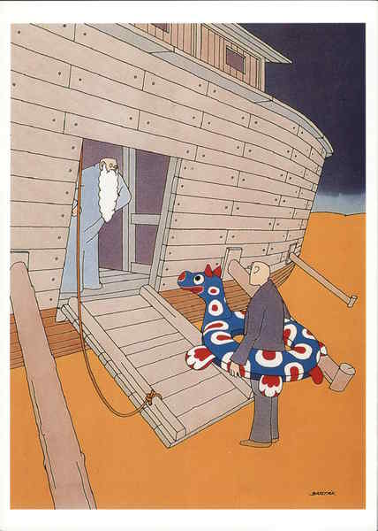 Man With Inflatable Horse at Noah's Ark Miroslav Barták