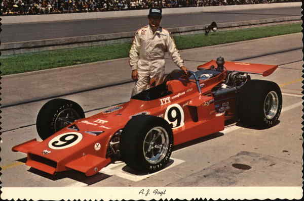 A. J. Hoyt Near Race Car Indianapolis Auto Racing