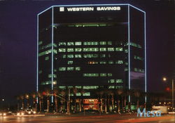 Western Savings Building at Night Mesa Arizona