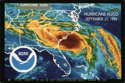Hurricane Hugo, September 22, 1989 Radar Map Charleston South Carolina