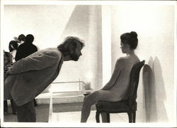 Man Staring at Naked Woman Art Installation Man Staring at Naked Woman Art Installation