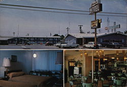 Bonanza Motel and Ponderosa Restaurant Postcard