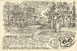 Holy Cross & Old Union Cemeteries - Route 66 Lincoln, IL Postcard Postcard Postcard