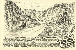 Old Route 66 Between Truxton and Valentine Postcard