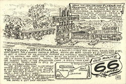 Frontier Motel and Route 66 Truxton, AZ Postcard Postcard Postcard