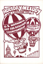 Holiday Melody Welcomes the US National Hot Air Balloon Championship Postcard