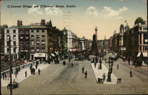 O'Connell Bridgea and O'Connell Street Dublin Ireland