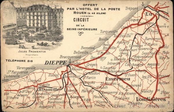 Map of Dieppe, France