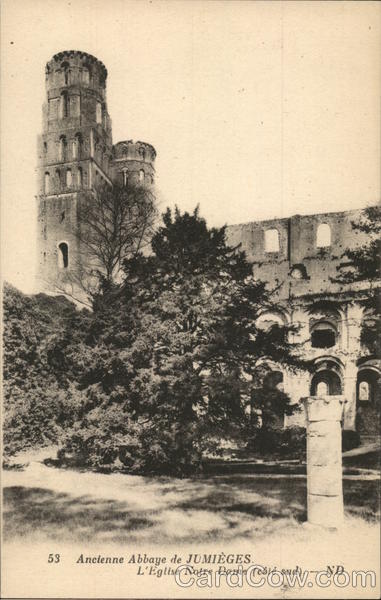 53 Anelenne Abbage de Jumieges. L'eglise Nostre Dame (eote sud) - ND Jumièges France