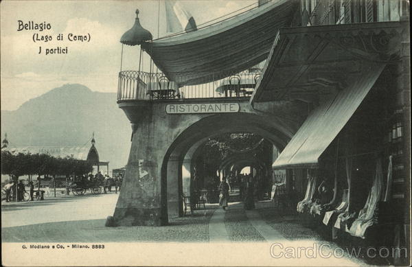 Bellagio (Lago di Como) I portici Italy