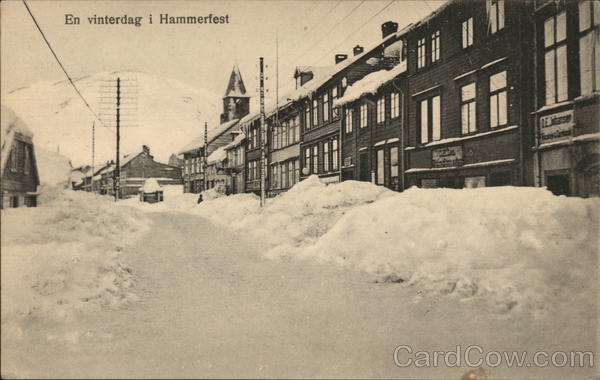 En vinterdag i Hammerfest Norway