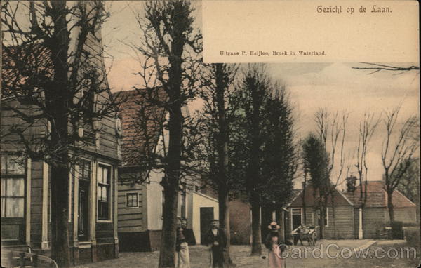 Gezicht op de Saan Broek in Waterland Netherlands