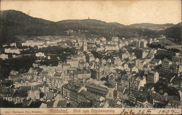 Karlsbad. Blick dom kirschensprung Karlsbnad Germany