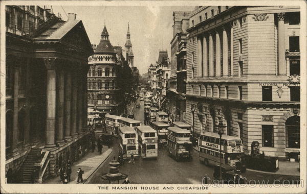 The mansion house and Cheapside London England (UK)