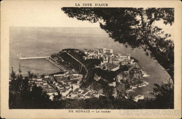 Aerial View of Rock of Monaco