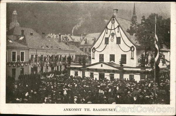 Ankomst til Raadhuset Norway