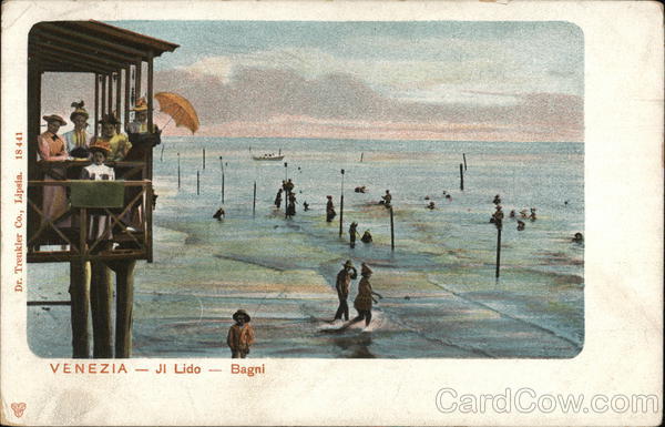 Bathing in the Lido Venice Italy