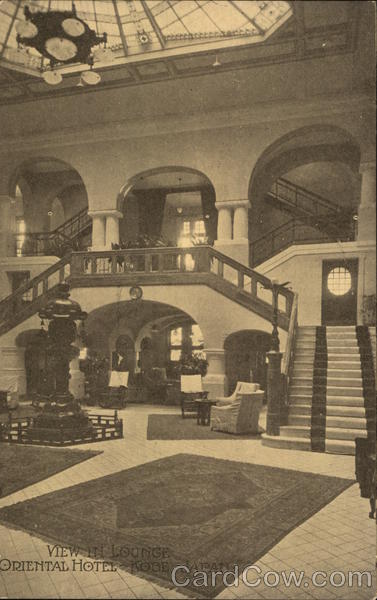 View (of) the lounge. Oriental Hotel. Kobe - Japan