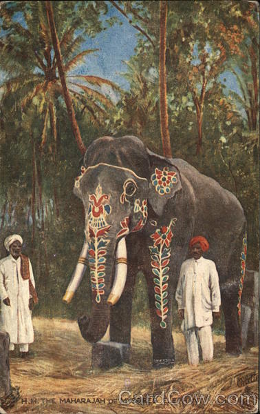 H.H. The MAhrajah of Mysores Elephant India