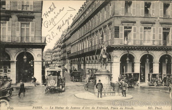 PARIS - La statue de jeanne d'arc de Fremet, Place de Rivoli France