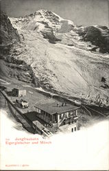 Jungfraubahn, Eigergletscher und Monch Postcard