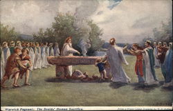 Warwick Pageant: The druids' Human Sacrifice Postcard