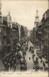 Cheapside Looking East London, England Postcard Postcard