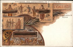 Souvenir des catacombes de Saint Calliste Rome, Italy Postcard Postcard