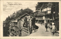 Lakkar Bazaar Simla, India Postcard Postcard