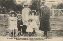 Bleriot et sa famille (Bleriot and His Family) Postcard