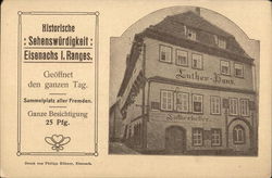 Luther-Haus Eisenach, Germany Postcard Postcard