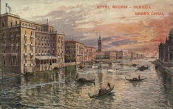 Hotel Regina and Grand Canal Venice, Italy Postcard Postcard