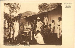 Sudanese selling food. Buitenzorg Bogor, Indonesia Southeast Asia Postcard Postcard