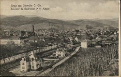 Gross aus Gebweller o. Els / Souvenir de Guebwiller Haute Alsace Postcard