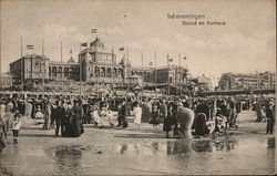 scheveningen. strand en Kurhaus The Hague, Netherlands Benelux Countries Postcard Postcard