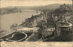 Budapest. Kilatas a Gellert hegyroi - Blick vom "Gellert" aus Hungary Postcard Postcard